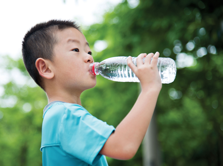 Boy Drinking Water